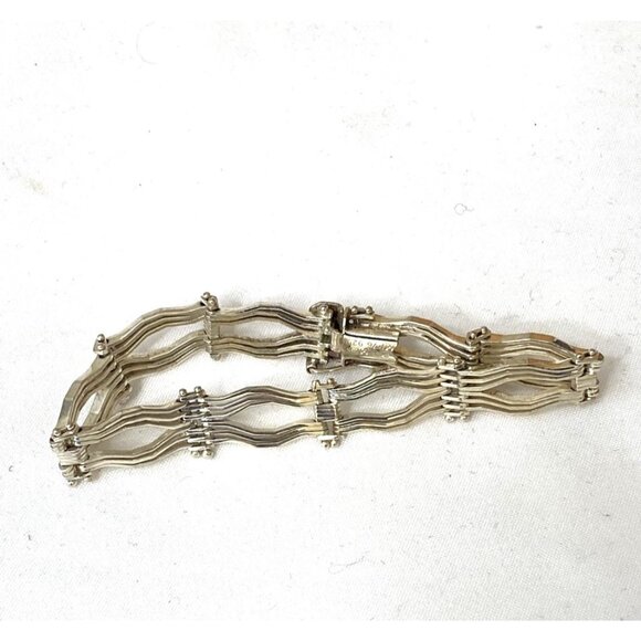 premex Jewelry - premex 925 sterling silver chain flat link bracelet 7 inches MCM Statement Mod